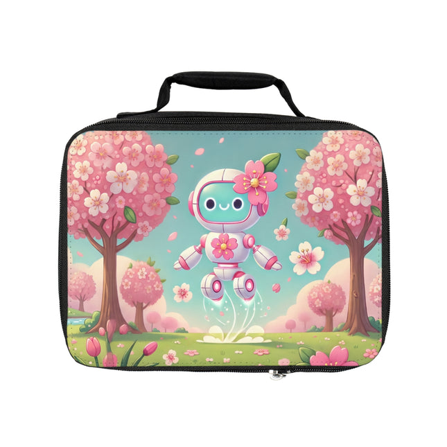Sakura Sentinel Lunch Bag – Robot Fairy & Blossom Magic