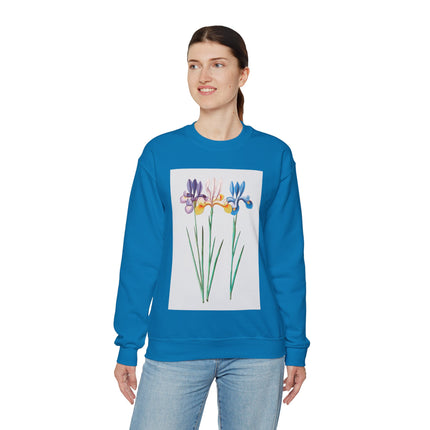 Blue Iris by Anselmus Boëtius de Boodt Heavy Blend™ Crewneck Sweatshirt