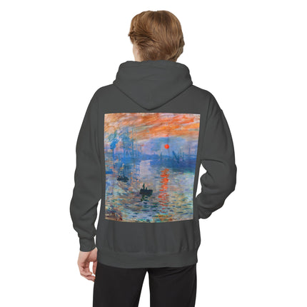 Sunrise by Claude Monet Unisex Garment-Dyed Hoodie