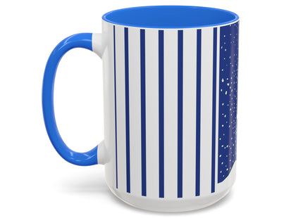 Snowman in Falling Snow Colorful Mugs (11oz, 15oz)