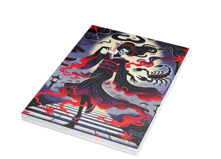Halloween Sorceress Postcards (envelopes included) - Bundles of 10, 30, 50 Pieces