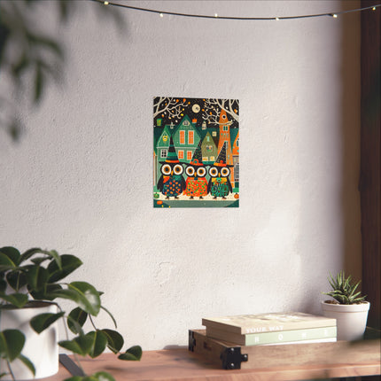 Night of the Trick-or-Treating Owlets Fine Art Posters
