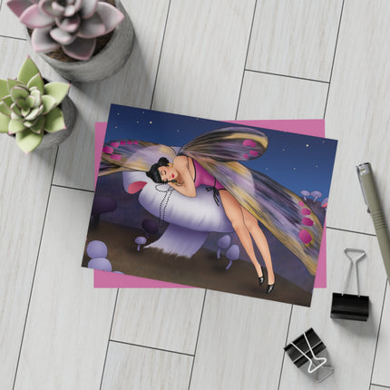 Slumbering Fairy on the Mushroom Postcard Bundles (envelopes included)