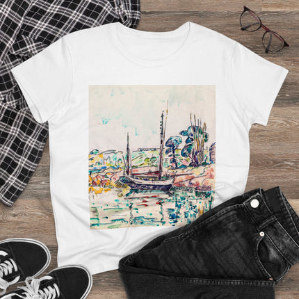Concarneau by Paul Signac Women's Midweight Cotton Tee