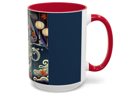 Skeleton Kabuki Performer Colorful Mugs (11oz, 15oz)