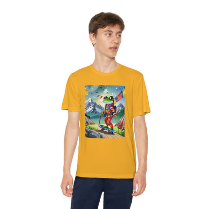 Skateboarding Frog Youth Competitor Tee – Whimsical Adventure & Playful Energy