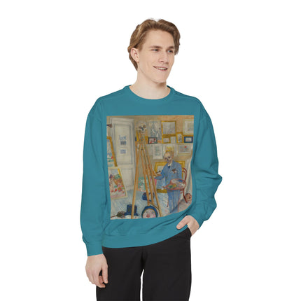 The Skeleton Painter by James Ensor Garment-Dyed Sweatshirt