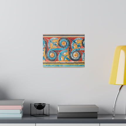 S-Spiral Frieze – Classical Greek Wall Motif on Canvas
