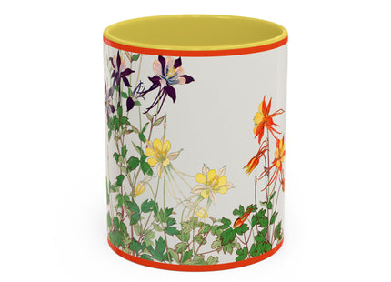 Aquilegia Flowers by Tanigami Kônan Colorful Mugs (11oz, 15oz)