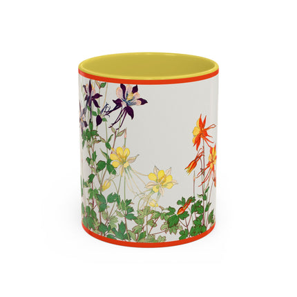 Aquilegia Flowers by Tanigami Kônan Colorful Mugs (11oz, 15oz)