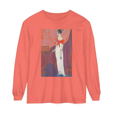 L’Entracte by Georges Lepape Garment-dyed Long Sleeve T-Shirt
