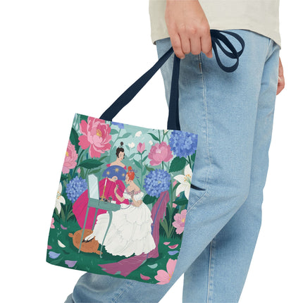 🌸🕯️ The Ladies Of The Enchanted Garden Vanity Tote Bag – Art Deco Floral Elegance