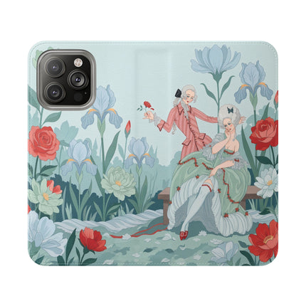 🌹💌 The Secret Rose Garden Courtship Flip Case – Art Deco Floral Romance