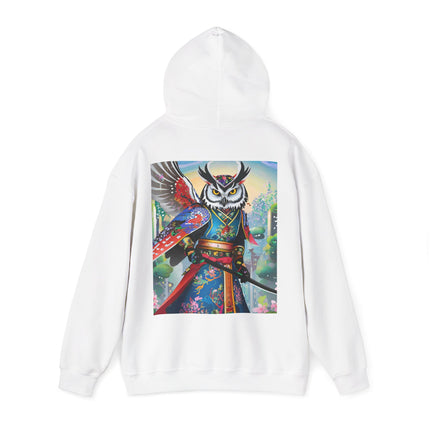 Cyberpunk Samurai Owl – Heavy Blend™ Hooded Sweatshirt