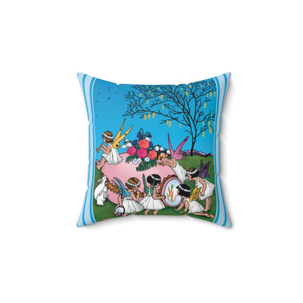 Enchanted Easter Gathering Spun Polyester Square Pillow