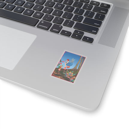 Periwinkle Painting the Petals Ida Outhwaite Kiss-Cut Stickers (4 Sizes)
