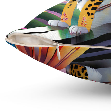 Cybernetic Duets Spun Polyester Square Pillow