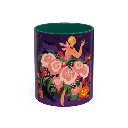 🌹🎃 The Lady Of The Haunted Rose Garden Colorful Mug – Romantic Halloween Charm