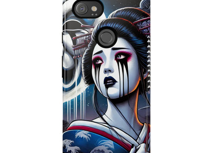 Geisha’s Black Ink Tears Phone Cases