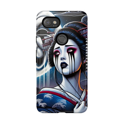 Geisha’s Black Ink Tears Phone Cases