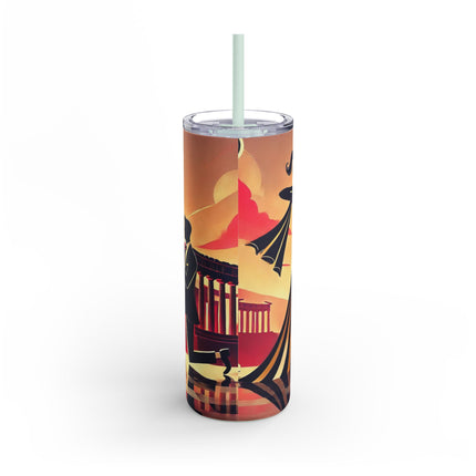Art Deco Valentine's Romance Skinny Matte Tumbler, 20oz