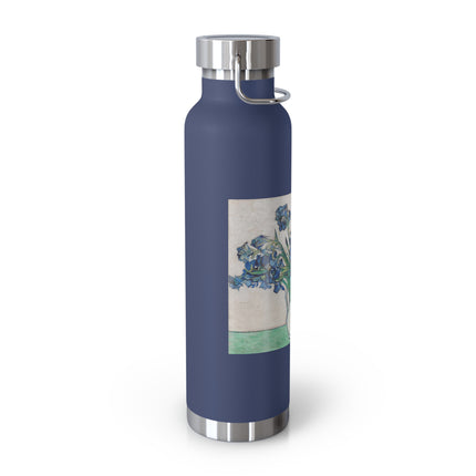 Irises by Vincent Van Gogh Copper Vacuum Insulated Bottle, 22oz