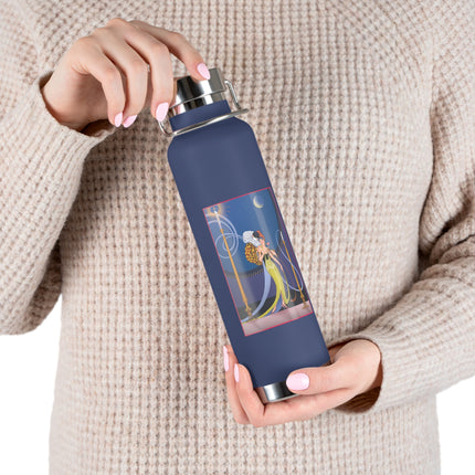 Smoke and Secrets: A Glamorous Encounter in Prohibition Era Copper Vacuum Insulated Bottle, 22oz