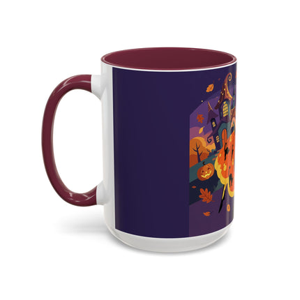 🐈‍⬛🎃 The Black Cat Witch Of Pumpkin Manor Colorful Mug – Whimsical Halloween Charm