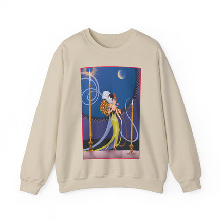 Smoke and Secrets: A Glamorous Encounter in Prohibition Era Heavy Blend™ Crewneck Sweatshirt
