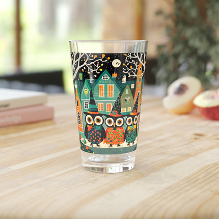 Night of the Trick-or-Treating Owlets Glass, 16oz