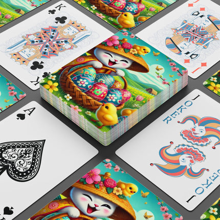 Geisha Kitten’s Easter Delight Playing Cards