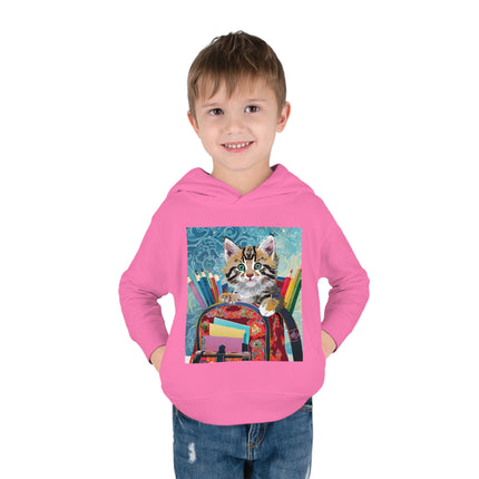 Whiskered Wanderings Toddler Pullover Fleece Hoodie