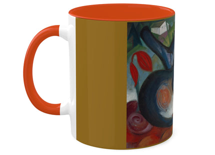 Two Cats, Blue and Yellow by Franz Marc Colorful Mugs, 11oz