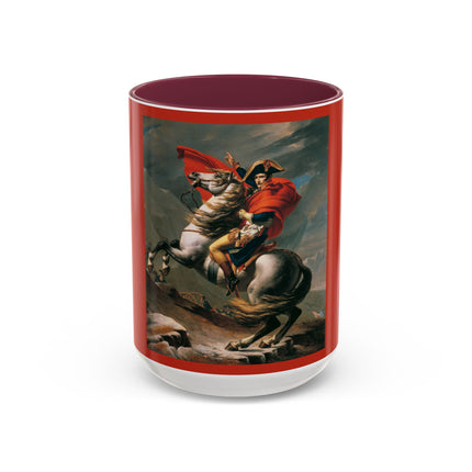 Napoleon Crossing the Alps by Jacques-Louis David Colorful Mugs (11oz, 15oz)