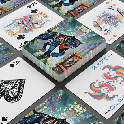 Cyber Panther's Hunt Playing Cards