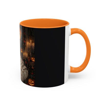 🌙🎃 The Moonlit Pumpkin Parlor Colorful Mug – Elegant Halloween Charm