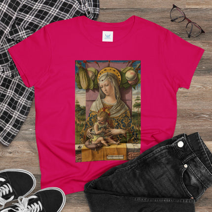 Madonna and Child by Carlo Crivelli Women's Midweight Cotton Tee