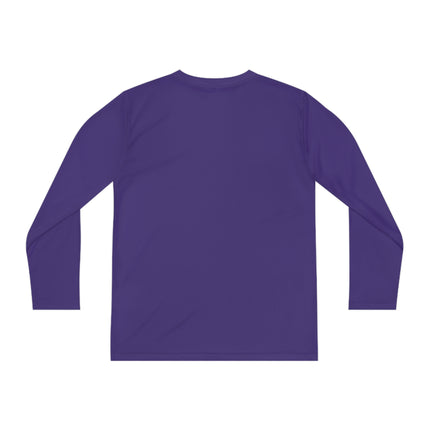 Neon Swarm Youth Long Sleeve Competitor Tee – Cyberpunk Flight & Futuristic Energy