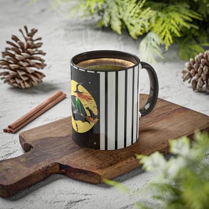 A Witch’s Moonlit Flight Colorful Mugs, 11oz