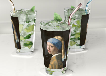 Girl with a Pearl Earring by Johannes Vermeer Glass, 16oz