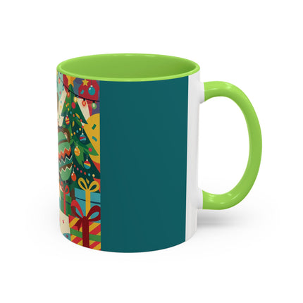 🎄✨ The Lady Of The Christmas Ornament Colorful Mug – Art Deco Holiday Fantasy