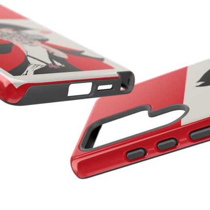 Crimson Masquerade Phone Case – Dramatic Grace & Bold Elegance