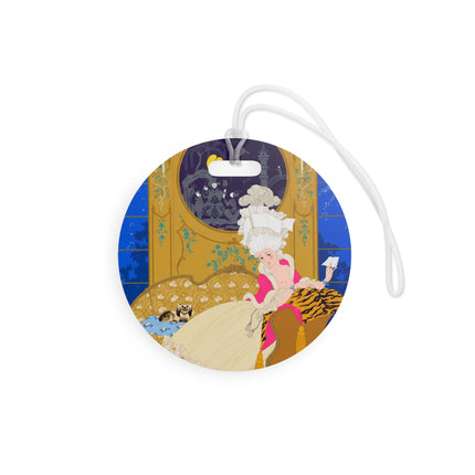 Rococo Nocturne Luggage Tag – Opulent Elegance & Midnight Grace