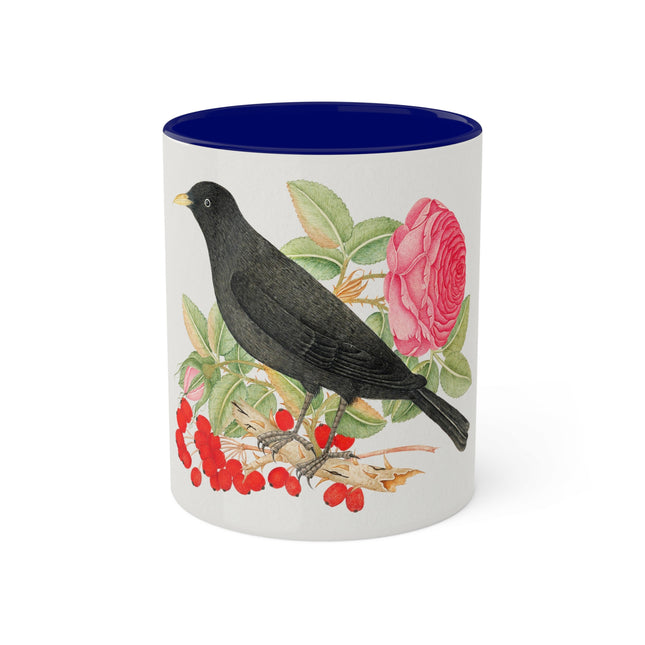 Blackbird with Roses by Anonymous Colorful Mugs, 11oz