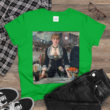 A Bar at the Folies-Bergère by Edouard Manet Women's Midweight Cotton Tee