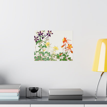 Aquilegia Flower by Tanigami Kônan Premium Matte horizontal posters