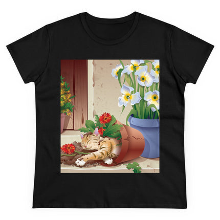 Blooming Serenity Women's Midweight Cotton Tee