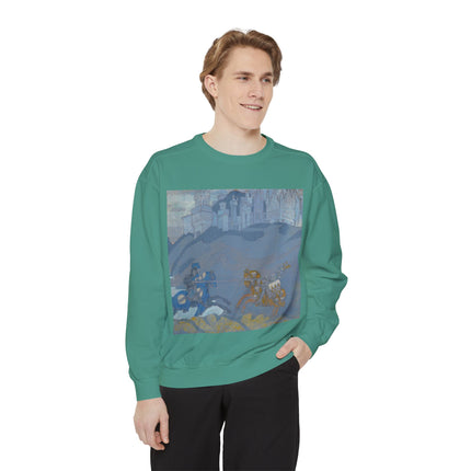 The Duel by Nicholas Roerich Unisex Garment-Dyed Sweatshirt