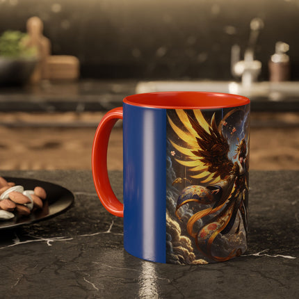 Valkyrie Descending Through Storm Colorful Mugs (11oz, 15oz)