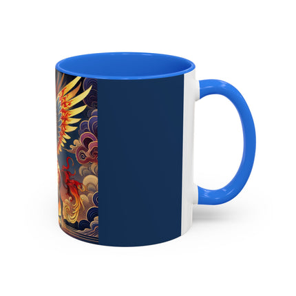 Flame-Winged Horse at Sunset Colorful Mugs (11oz, 15oz)